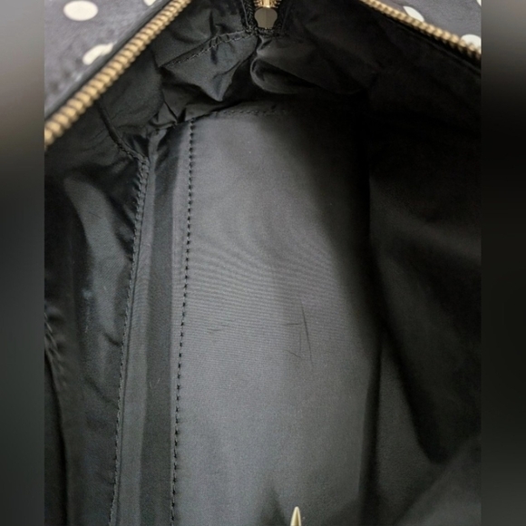 Kate Spade Tote & Cosmetic Bag Set in Black with White Polka Dots - Picture 14 of 16